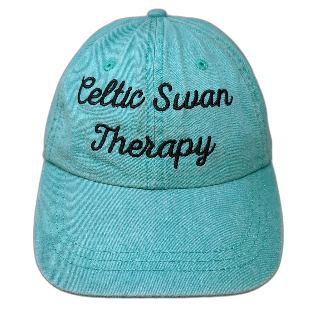 Blue Celtic Swan Therapy Baseball Cap One Size Slideback Cotton Embroidered Hat
